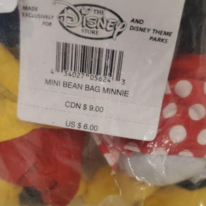 Spirit of Mickey Mouse & Minnie Disney Store Beanie Plush Set of 2 NIB New image 3