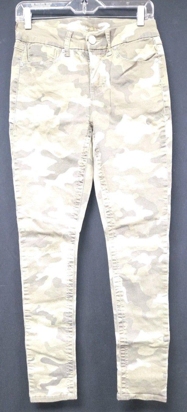 Seven7 Jeans Damen 4 Green Camo Light Wash High Rise Skinny Jeans Bild 1