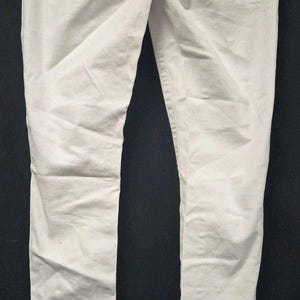 Jean skinny Seven7 Tummyless pour femme, denim stretch taille haute beige et blanc 4 image 2