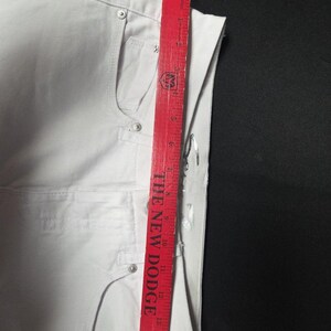 Jean skinny Seven7 Tummyless pour femme, denim stretch taille haute beige et blanc 4 image 4