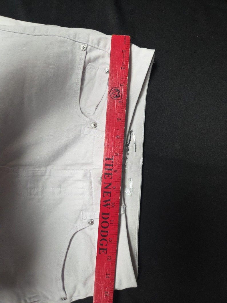 Jean skinny Seven7 Tummyless pour femme, denim stretch taille haute beige et blanc 4 image 4