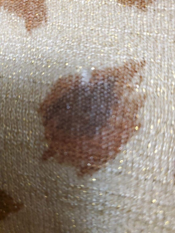 Escada Sheer Sparkle Leopard Print Beige Brown Vi… - image 5