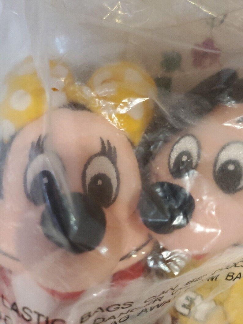 Spirit of Mickey Mouse & Minnie Disney Store Beanie Plush Set of 2 NIB New image 6