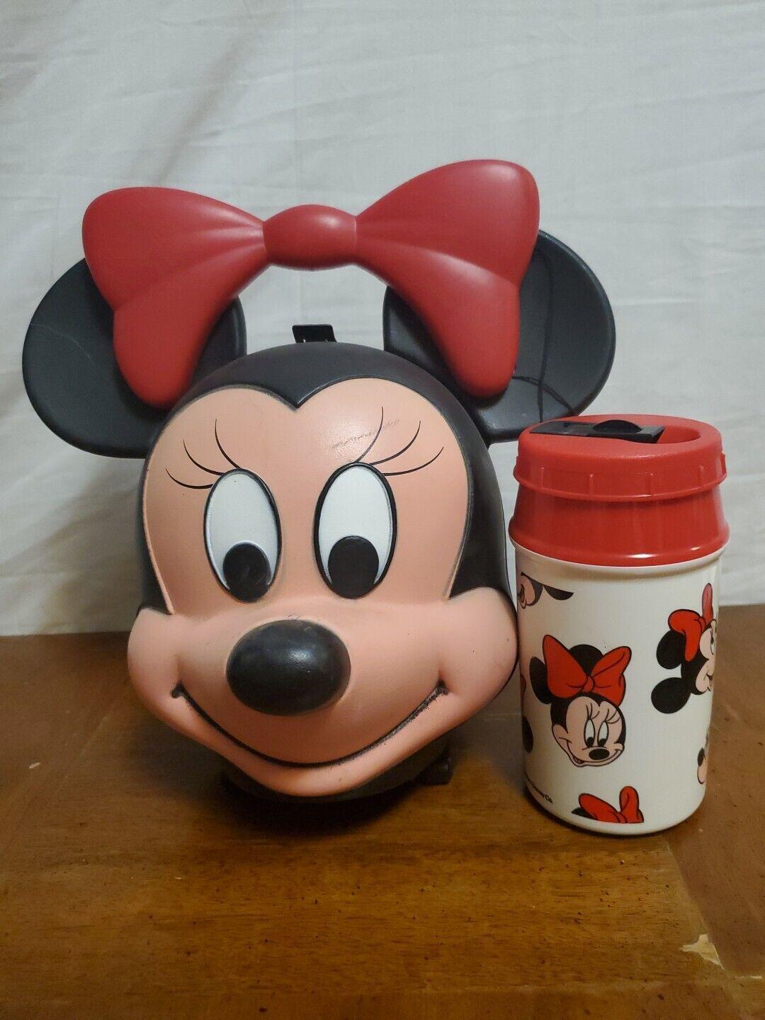 Minnie Mouse Head Walt Disney 80s Aladdin Plastic Lunch Box