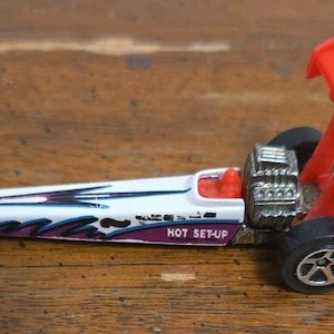Hot Wheels Top Fuel Racing Dragster Hot Set-up Vit 1992 Vintage