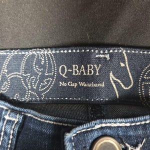 Wrangler Q Baby Jeans Size 1/2: Y2K Bootcut Flare Low Rise Stretch imagen 3