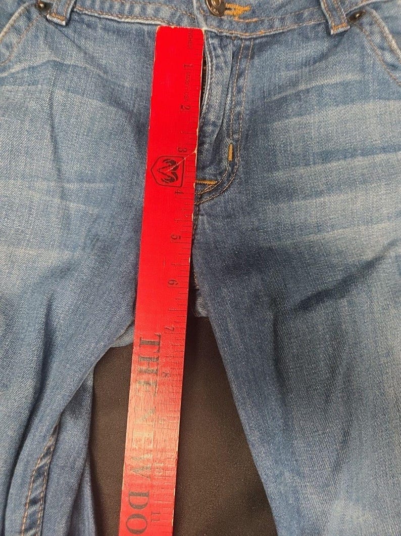 Hudson Bootcut Jeans 30 Low Rise Light Wash Denim Signature Klappentasche Y2K 2000 Bild 3