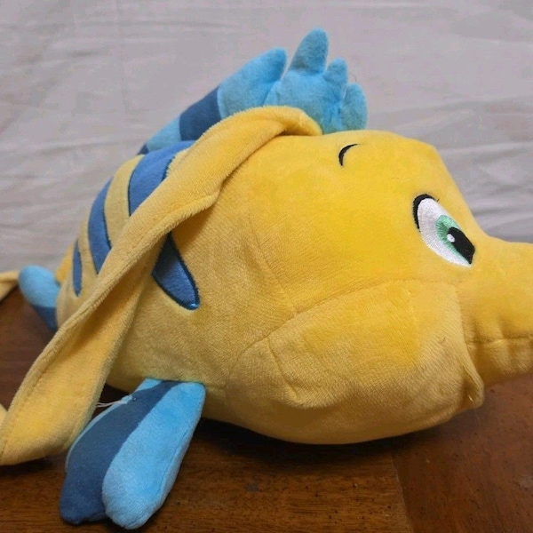 Disney Flounder The Little Mermaid Plush Crossbody Bag RARE