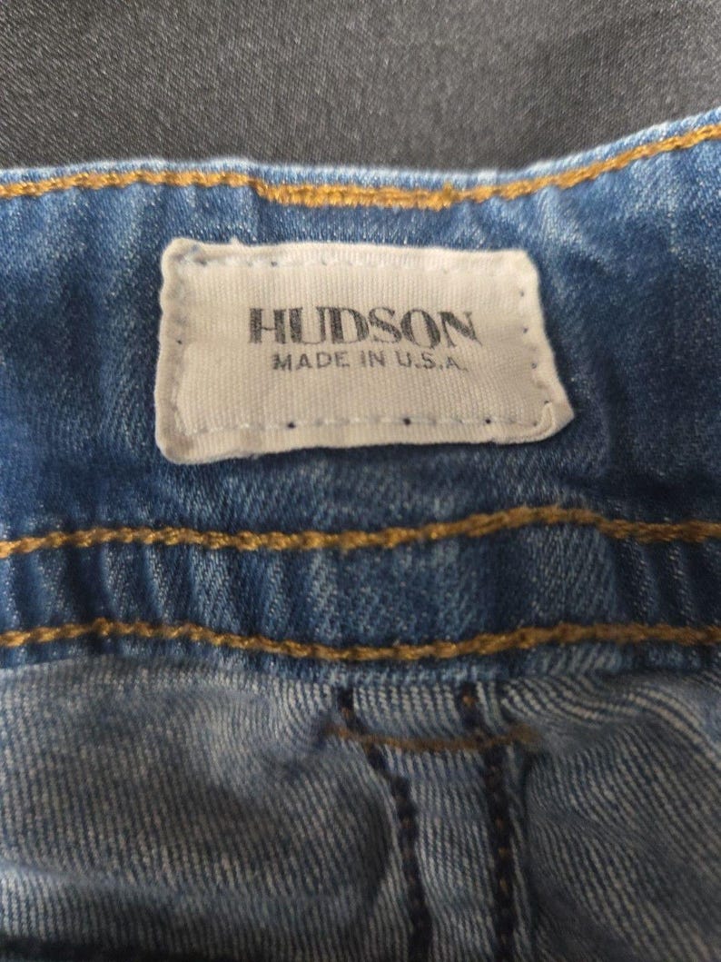 Hudson Bootcut Jeans 30 Low Rise Light Wash Denim Signature Klappentasche Y2K 2000 Bild 5