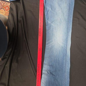 Hudson Bootcut Jeans 30 Low Rise Light Wash Denim Signature Klappentasche Y2K 2000 Bild 4