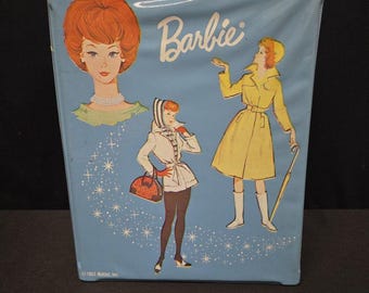 Barbie Tragetasche Garderobe Koffer Koffer 1960er Jahre Mattel LEER 1963 Vintage