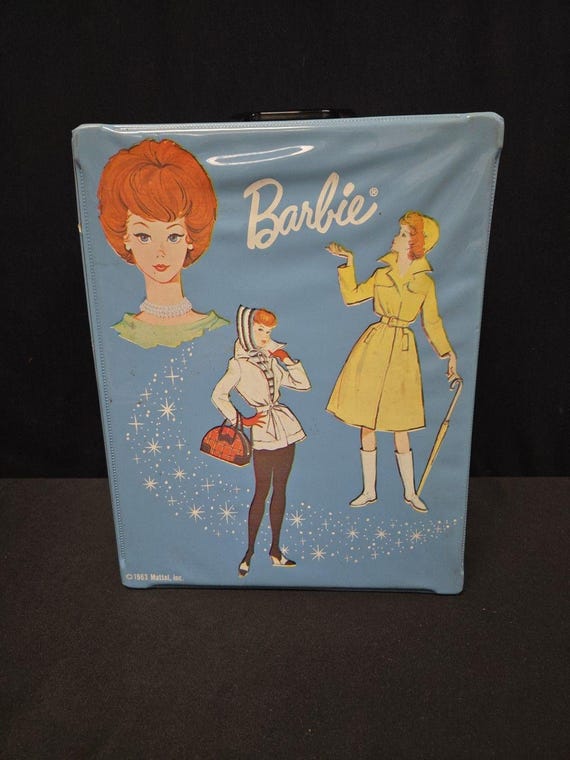 Barbie Doll Carrying Case Wardrobe Trunk Box 1960s Mattel EMPTY
