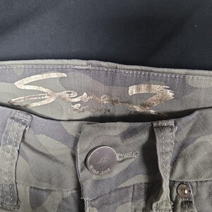 Seven7 Jeans Damen 4 Green Camo Light Wash High Rise Skinny Jeans Bild 3