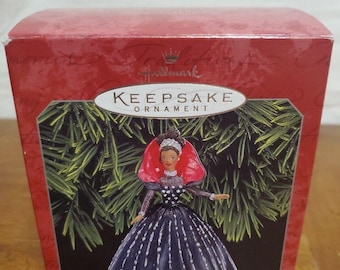 Adorno navideño de Barbie afroamericana de Hallmark Keepsake, de 1998