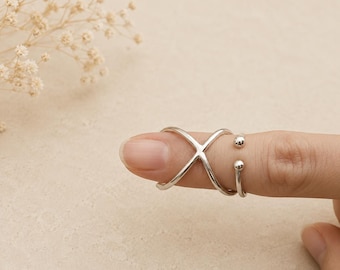 Arthritis Ring für Seitenabweichung, Verstellbarer Messing-, Bronze-, Titan- oder Silberschienenring, Mallet-Finger und EDS-Klammer