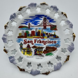 Vintage 6.5” Ceramic 1980s San Francisco Souvenir Plate