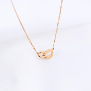 Infinity Loop Necklace | 14K 18K Solid Gold Minimalist Jewelry