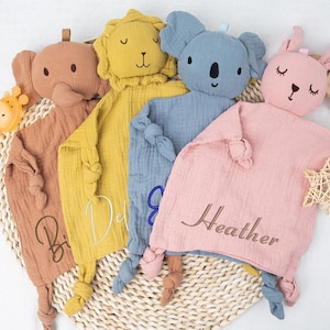 Personalized Animal Lovey,Monogrammed Baby Shower Gifts,Baby Comforter Blankets,Easter Gift,Baby Shower Gift, Baby Name Blanket,Baby Gift