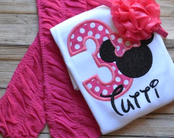 Girls Mouse Birthday, First Birthday, Personalized Girls Shirt