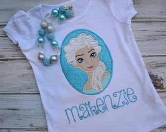 Ice Queen embroidered shirt, girls shirt, Birthday Shirt, Girls Birthday Shirt,
