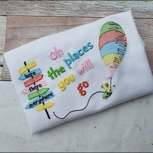 Read across America Shirt, Seuss Shirt, Oh the places Shirt, School Shirt