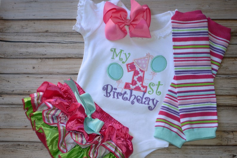 Personalized Embroidered Bodysuit My first Birthday girls Shirt