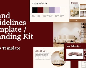 Brand Richtlinien Vorlage | Canva Vorlage | Branding Kit Vorlage | Anleitung für den Markengebrauch | Richtlinien zur Markenidentität | Style-Guide