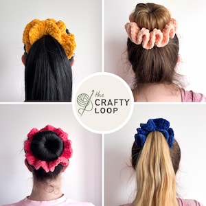 Crochet Scrunchie Chenille – Soft Hair Tie