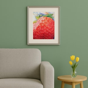 Dolcetti estivi – Acquerello originale 30x40 cm – Patrick Salducci – Fragola in primo piano
