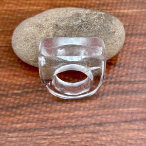 Crystal Quartz Ring – Natural Stone Ring -  Handmade Ring – Clear Quartz Jewelry Clear Quartz Crystal Ring  ............................