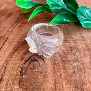 Handmade Faceted Crystal Ring – Chunky Raw Gemstone Statement Ring – Natural Quartz Jewelry – Healing Stone Ring for Women - Gemstone Ring .