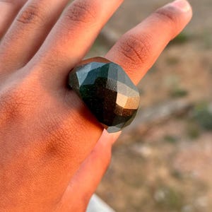 Green Jade Stone Ring • Sterling Silver Ring • Natural Jade Ring • Healing Crystal Jewelry • Gift for Her• Boho Gemstone Ring • Jade Jewelry