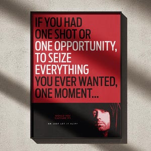 LOSE YOURSELF - EMINEM Motivational Poster Banner Inspirational Opportunity Digital File