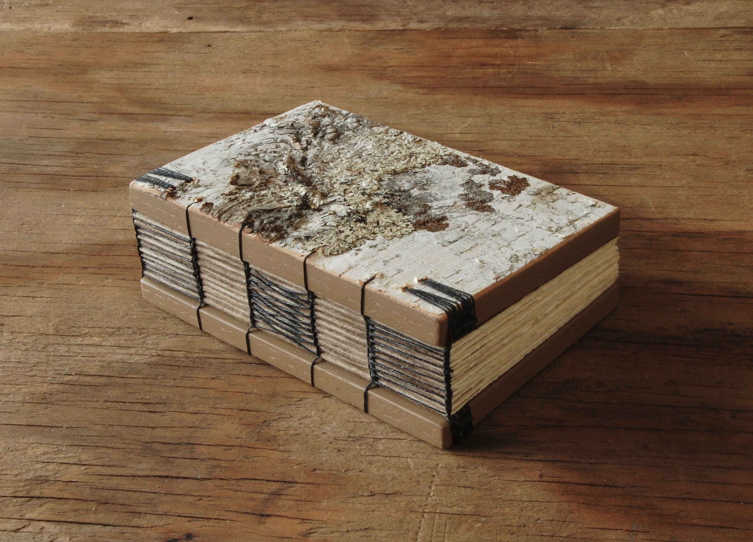 birch bark mini journal small wood book handmade book Etsy