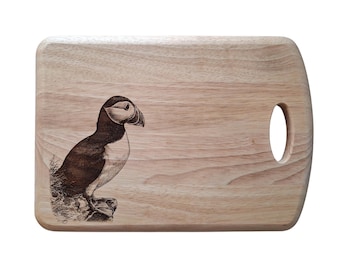 Puffin Design middelgrote houten snijplank (34 x 24 x 2 cm)