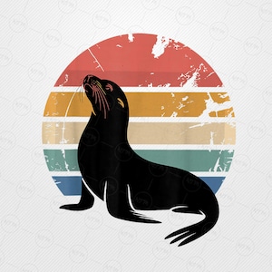 Cute Seal Art for Men Women Kids Sea Lion Seal Lovers PNG Digital Download