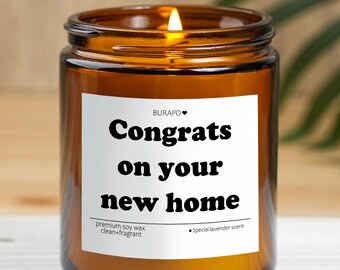 New Home Gift Candle,gift for new homeowners,New Home Decor, Moving Gift,First Home for Couple,Couples' Gift, Gift for her