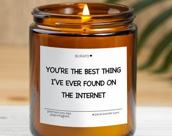 Beste im Internet Kerze, Freund Geschenk, Geburtstagsgeschenk für ihn, Jahrestagsgeschenk, Geburtstagsgeschenk für ihn, romantisches Geschenk, Ehemanngeschenk
