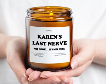 Personalized Candle,Custom Last Nerve Scented Soy Candle,Custom Gift, Last Nerve Candle,Custom Name Candle, Funny Gift,Funny Candle