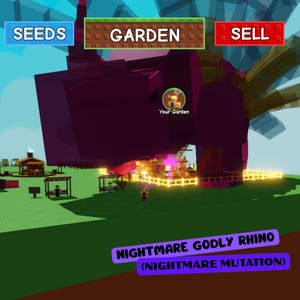 Grow a Garden | Nightmare Godly Rhino | (Nightmare Mutation) - All Pets Available