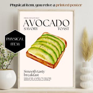 Breakfast poster Avocado toast- Print Poster breakfast