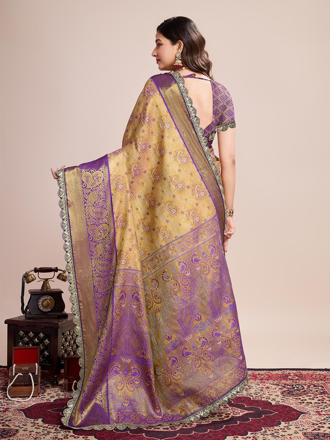Pure Soft Silk Kanjivaram Saree - Mojito
