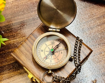 Bússola funcional personalizada, presente de aniversário, presente para padrinhos, presentes de Natal com gravação personalizada.