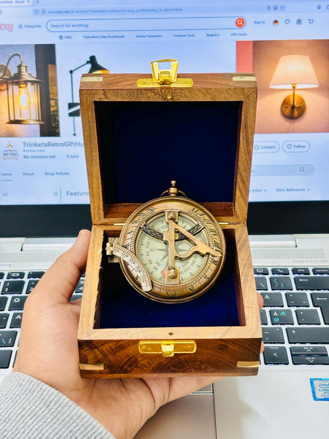 Personalized Working Sundial Compass , Engraved Brass Sundial ...