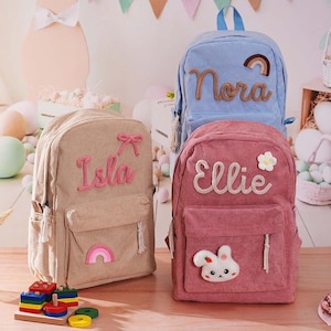 Sac à dos personnalisé pour enfants - Sac personnalisé pour tout-petits d'âge préscolaire, joli sac d'école, cadeau d'anniversaire pour garçons et filles, essentiels pour la rentrée scolaire
