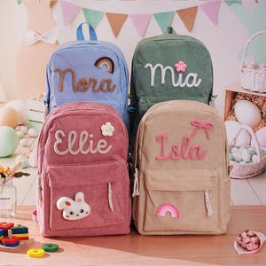 Sac à dos personnalisé pour enfants - Adorable sac d'école maternelle avec nom, cadeau pour tout-petits, indispensable pour la rentrée scolaire pour garçons et filles