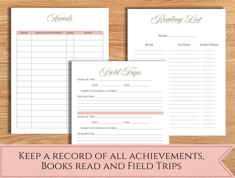 Printable Floral Homeschool Organizer - Academic Planner PDF ...