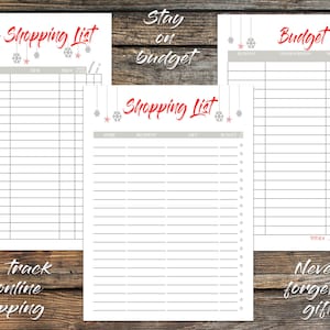 2020 Christmas Planner Printable Holiday Planner Weekly Planner Shopping List Recipe Cards Gift List Planning Kit Organizer image 1