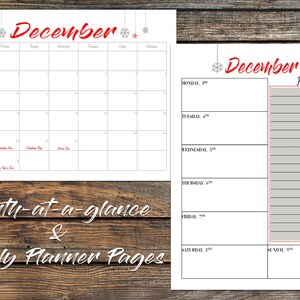 2020 Christmas Planner Printable Holiday Planner Weekly Planner Shopping List Recipe Cards Gift List Planning Kit Organizer image 3