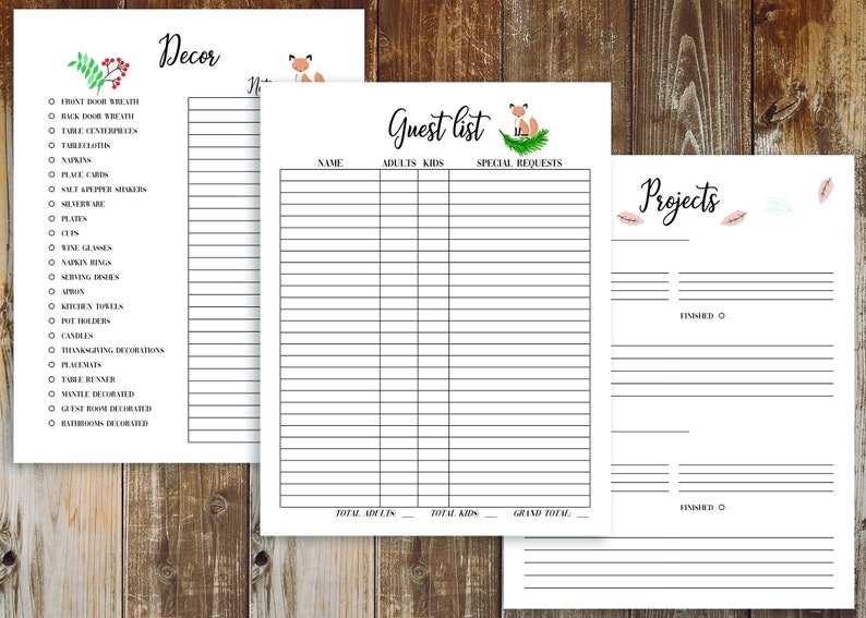 Thanksgiving Planner with free Black Friday Planner to help you plan the best Thanksgiving ever.